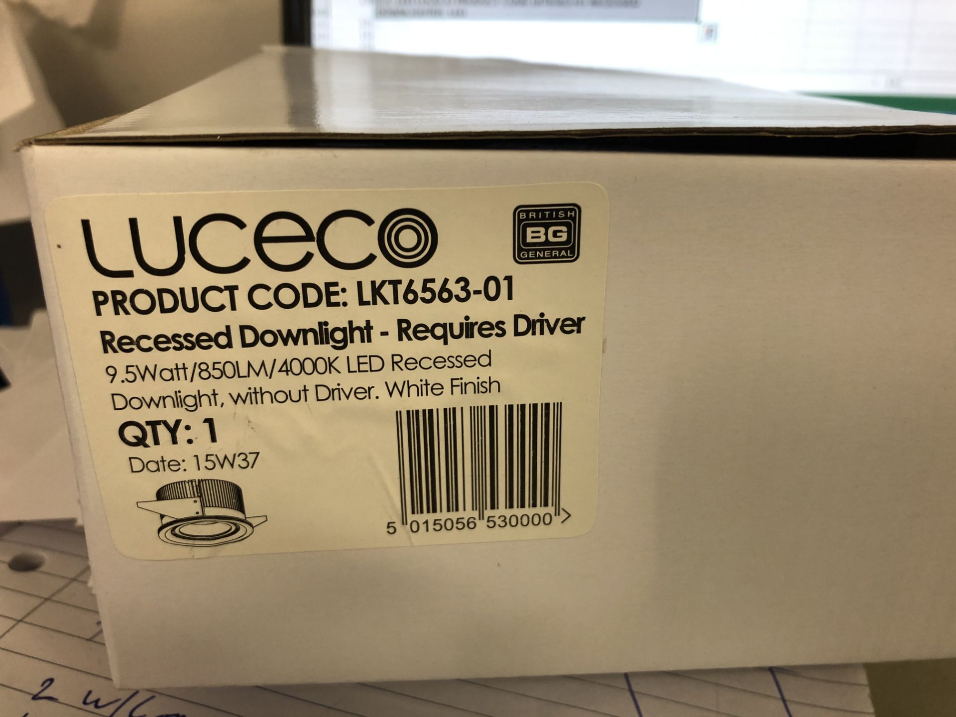 5 X LED LUCECO PRODUCT CODE LKT6563-01 RECESSED DOWNLIGHTER LED