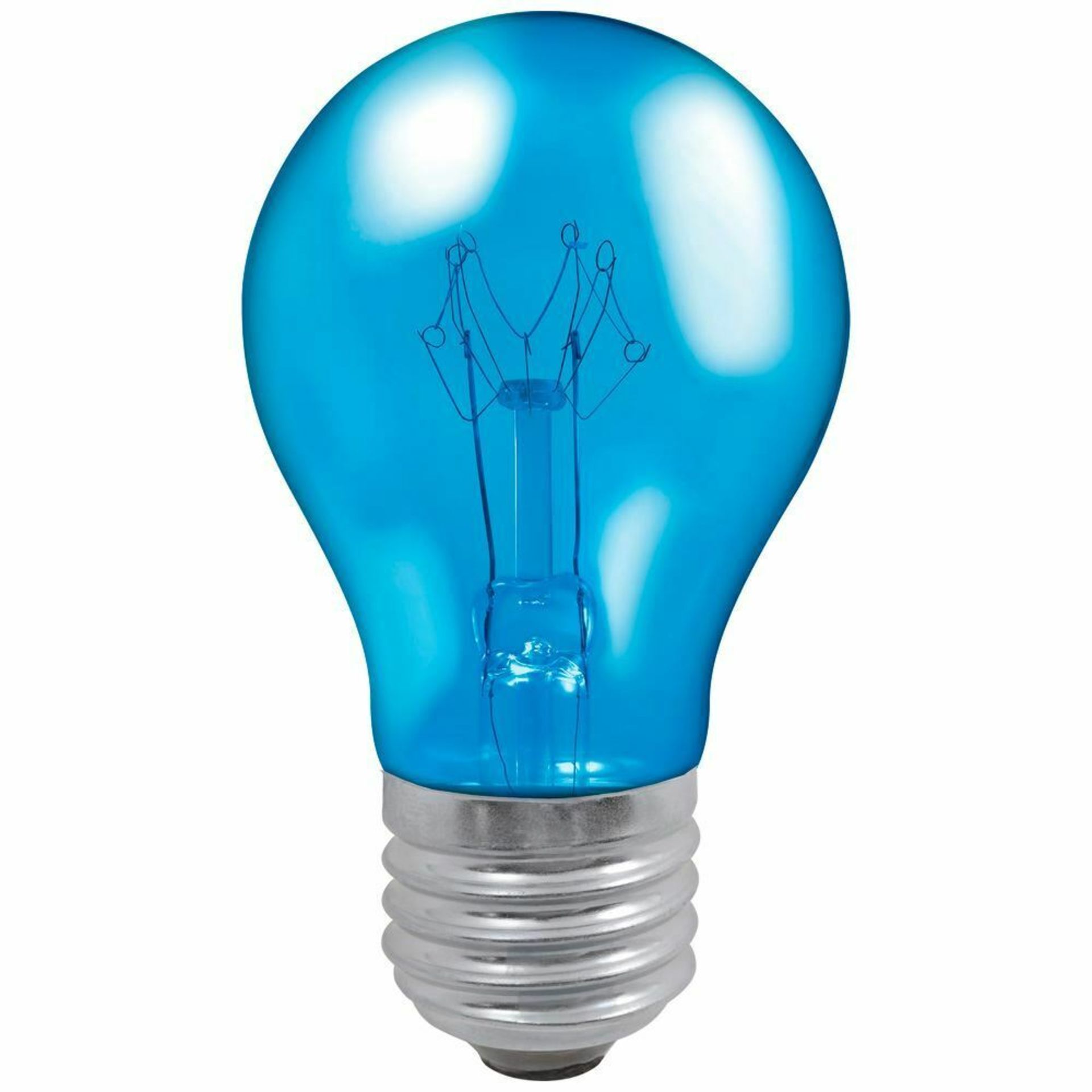 10X CROMPTON 15W ES TRANSLUCENT BLUE LAMPS