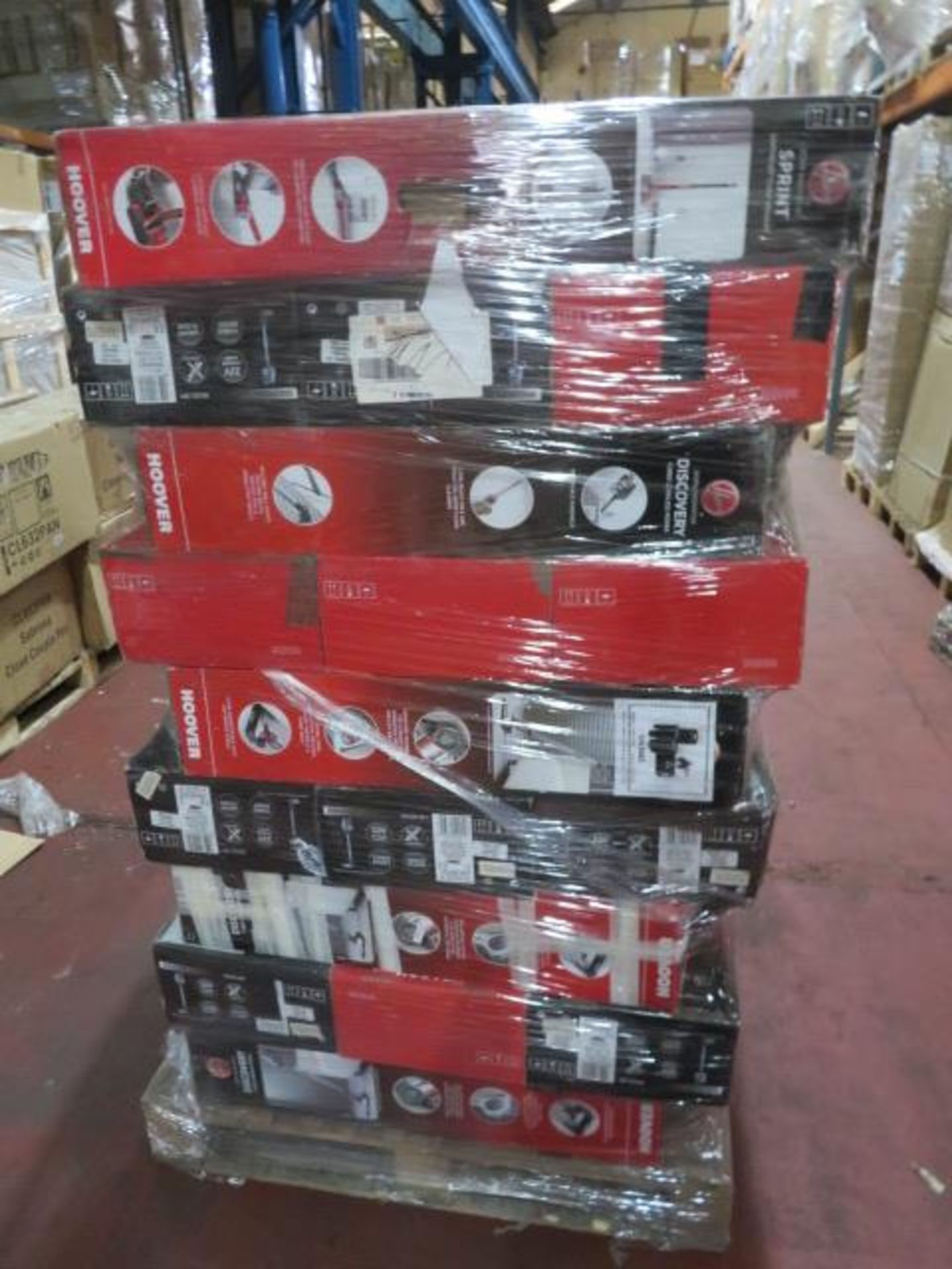 (H12) 1 Pallet of Raw Customer Returns - Category -Small Domestic - 36 x Hoover Cordless Vacuum...