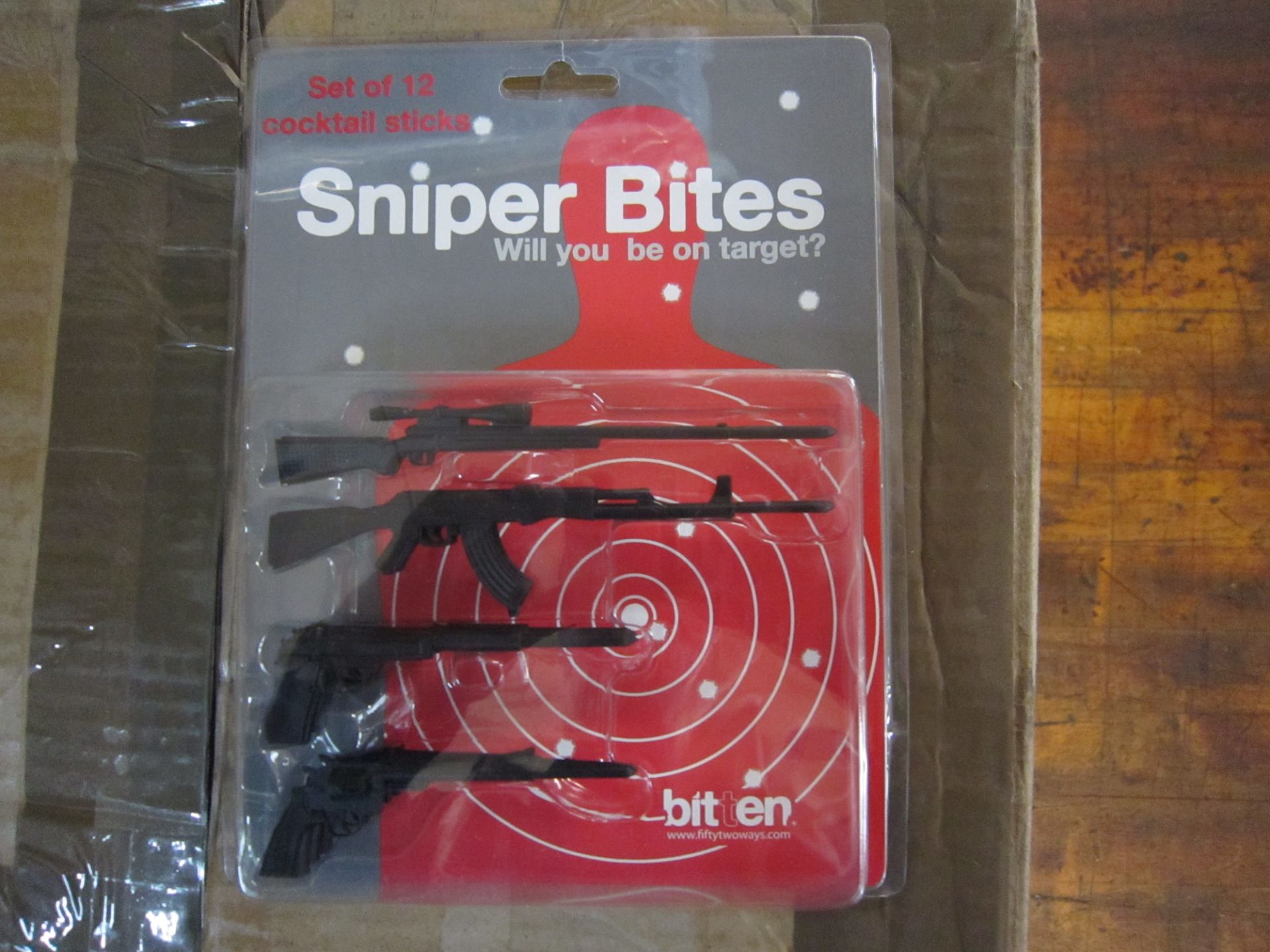 Appx 500pcs Sniper Bites brand new and sealed novelty cocktail sticks - original RRP £4.99 - appx 5