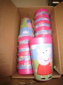 1000pcs - Brand new in bulk packaging official licensed stock Peppa Pig kids beaker