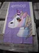 50. x Dreamtex Emoji Unicorn Towels. Measures 70 x 140 cm 100% cotton