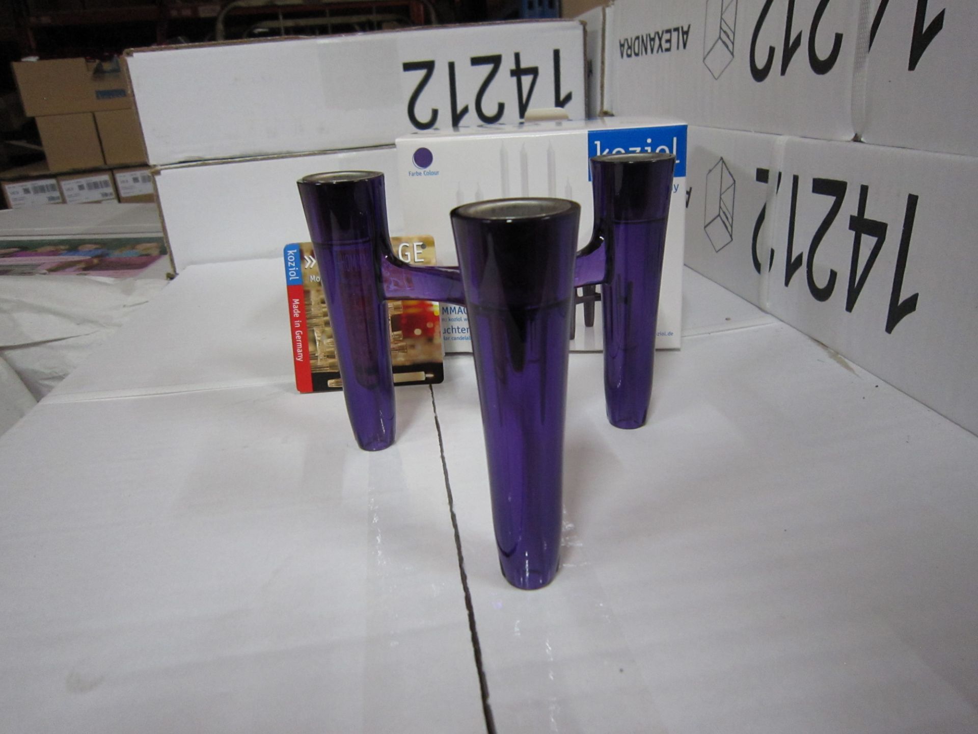 Koizel candelabras purple 200pcs new and sealed designer German brand gift led design - Image 4 of 4