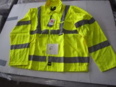 15 x Hi visibility yellow jackets in size 3XL in original packaging (13f)