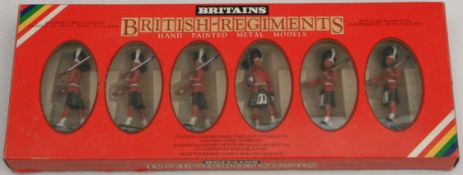 Vintage Britains Metal Toy Soldiers Boxed 6 Gordon Highlanders 7245