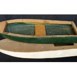 Vintage 2 x Fibre Glass & Wood Boat Hulls