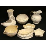 Vintage 8 Assorted Belleek China Various Shapes