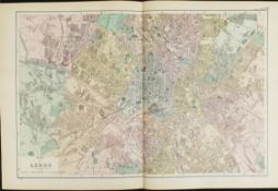 Antique Map Plan of Leeds 1899 G. W Bacon & Co.