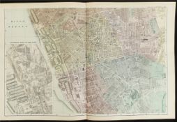 Antique Map Plan of Liverpool 1899 G. W Bacon & Co.
