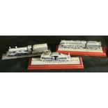 Vintage 3 x Collectable Royal Hampshire Pewter Train Models