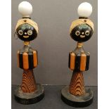 Antique Vintage Table Lights Ethnic Caricatures