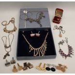 Costume Jewellery Assorted Items Includes Cuff Links