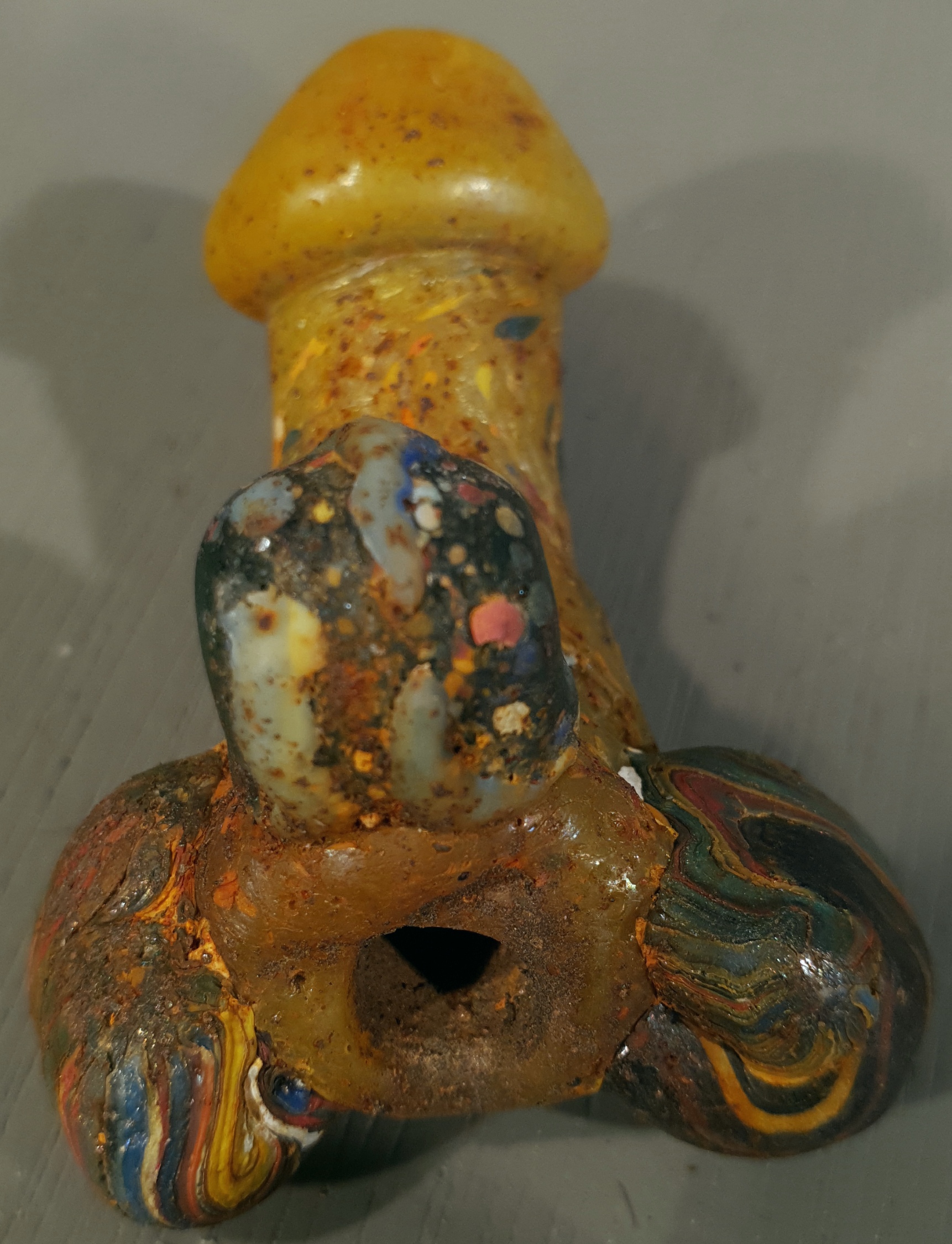 Antique Glass Phallus Penis Possibly Roman or Phoenician - Image 3 of 5