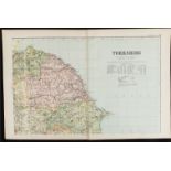 Antique Map Yorkshire North East 1899 G. W Bacon & Co.