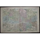 Antique Map Plan of Glasgow 1899 G. W Bacon & Co.