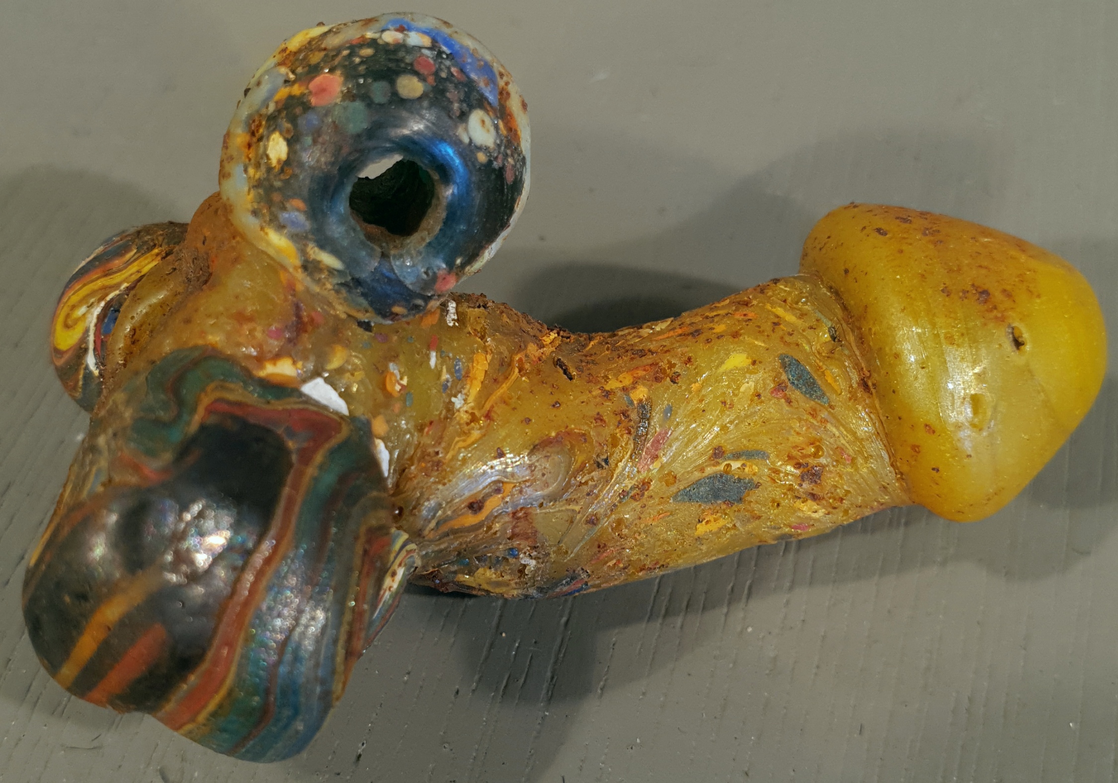 Antique Glass Phallus Penis Possibly Roman or Phoenician - Image 4 of 5