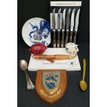 Vintage Parcel of Flatware Pigs Plaques & Plate