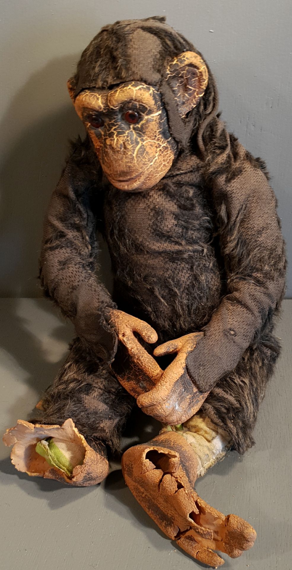 Vintage Toy Monkey in Distressed Condition