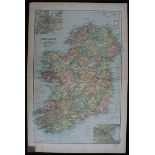 Antique Key Map of Ireland 1899 G. W Bacon & Co.