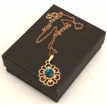 Jewellery 9ct Gold Chain With Pendant Weight 3g