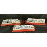 Vintage 3 x Collectable Royal Hampshire Pewter Train Models