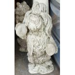 Vintage Reconstituted Dog Garden Statue