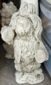 Vintage Reconstituted Dog Garden Statue