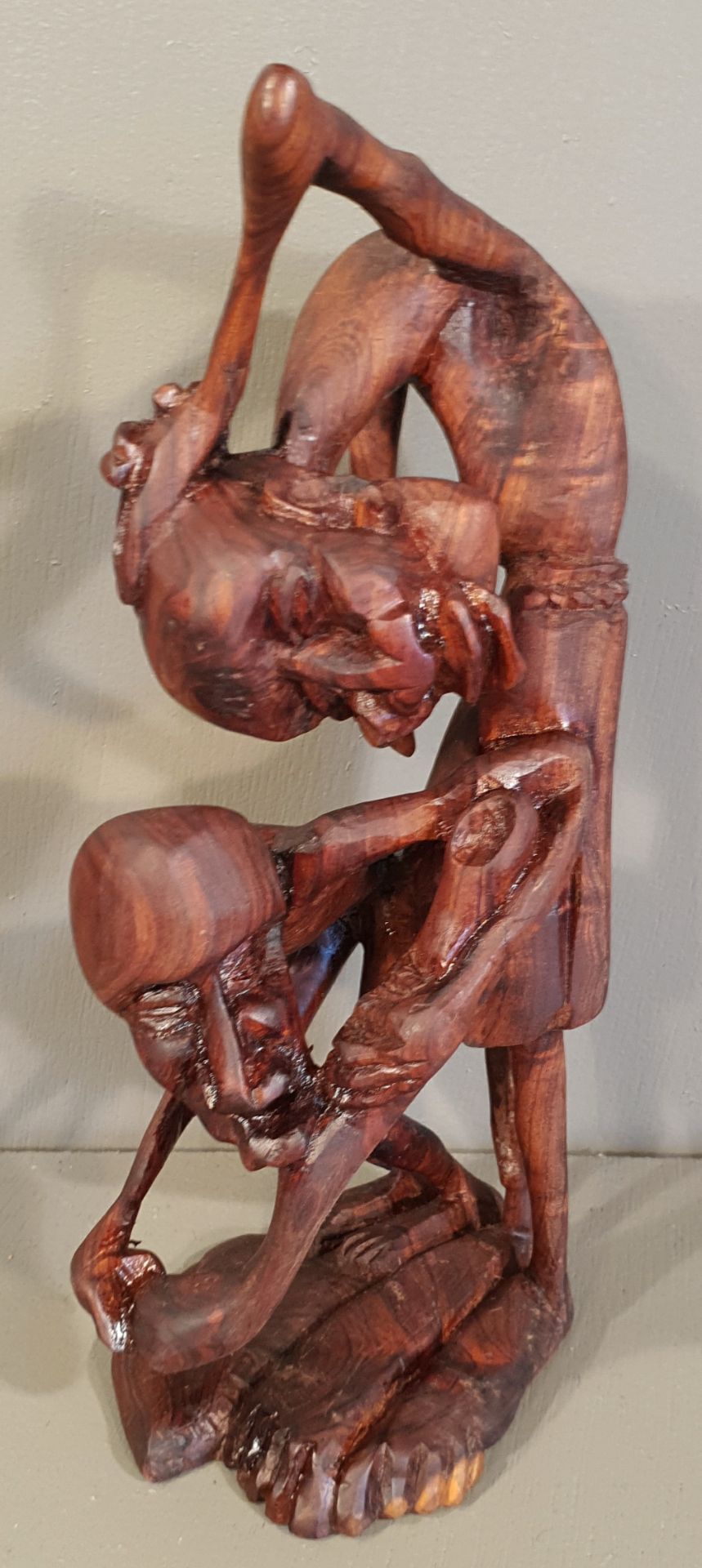 Vintage African Wooden Carved Sculpture Signed to The Base