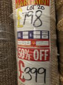 100% Wool Berber Elite 4M X 3.7M (13Ft X 12Ft ) Looppile Hessian Back