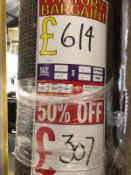 Seattle Steel Grey 4.8M X 4M (15Ft8In X 13Ft ) Polypropylene Loop Pile Hessian Back