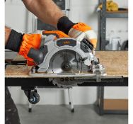 (VL21) 1500W Circular Saw Built-in laser guide lets you cut hardwood, softwood, plywood and M...