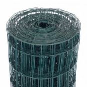 (PP57) 1.2m x 25m Green PVC Coated Galvanised Steel Wire Mesh Stock Fencing The wire mesh fenci...