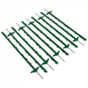 (D22) 1m Green Plastic Electric Fencing Pins Posts Stakes Pack of 10 Length: 1m Heavy Duty St...