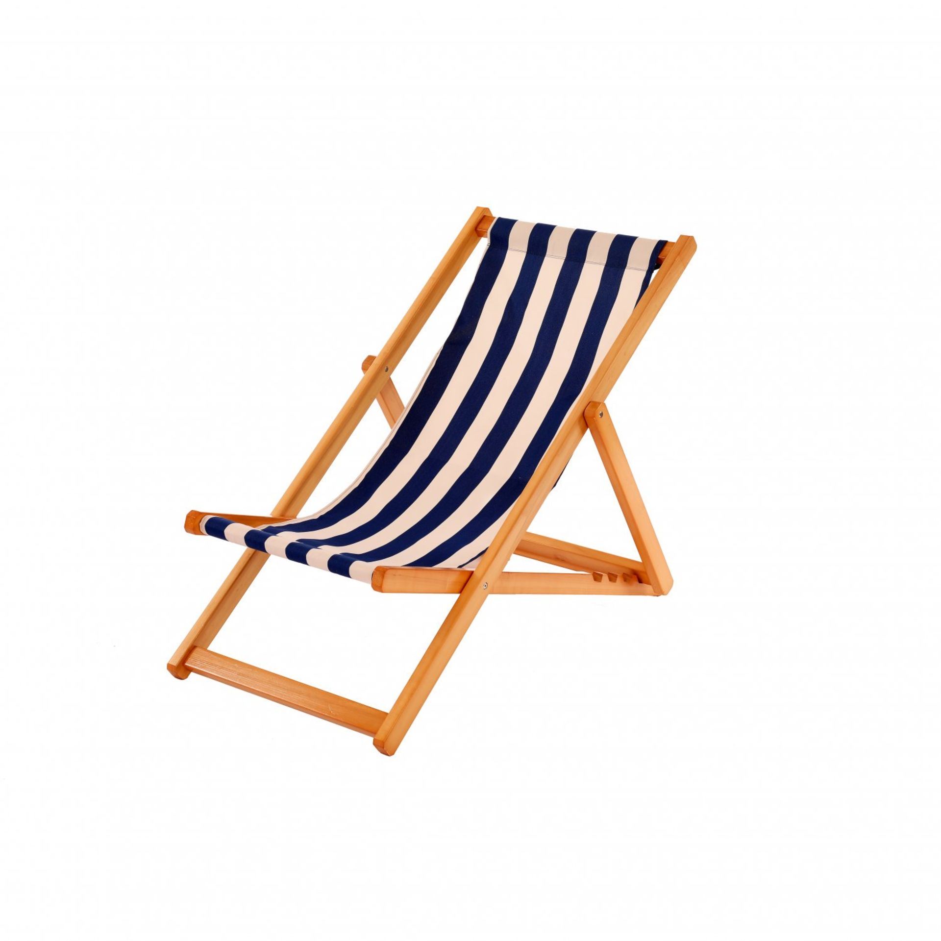 (LF209) Folding Hardwood Garden or Beach Deck Chair Deckchair Relax this summer wit... - Image 2 of 2