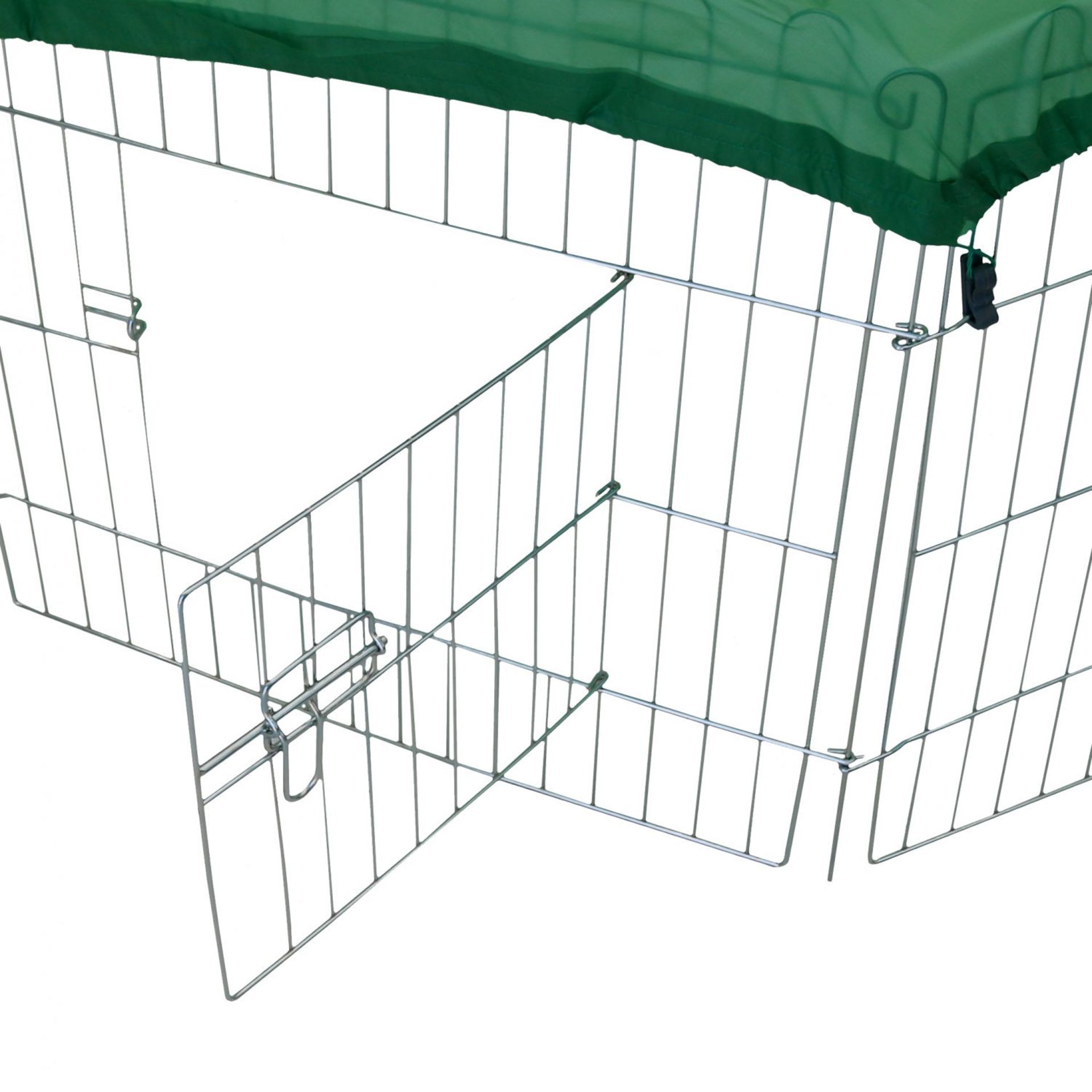 (LF120) 8 Panel Outdoor Rabbit Play Pen Run with Shade Safety Net High Quality Weatherproof St... - Image 2 of 2