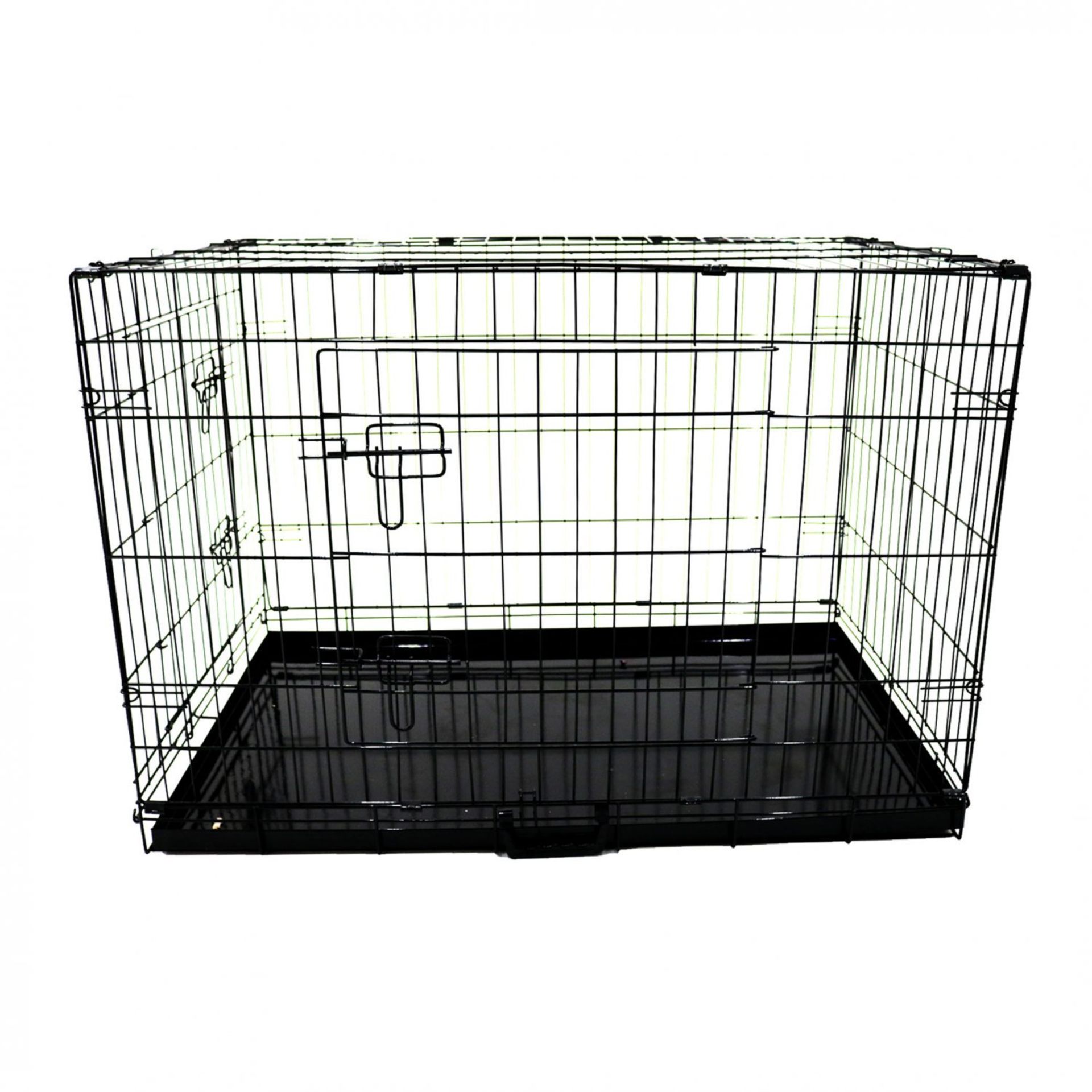 (D13) 36" Folding Metal Dog Cage Puppy Transport Crate Pet Carrier Fully Foldable for Transpor... - Image 2 of 2