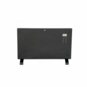 (LF15) 2000W Black Glass Free Standing Electric Panel Convector Heater Add some class and so...