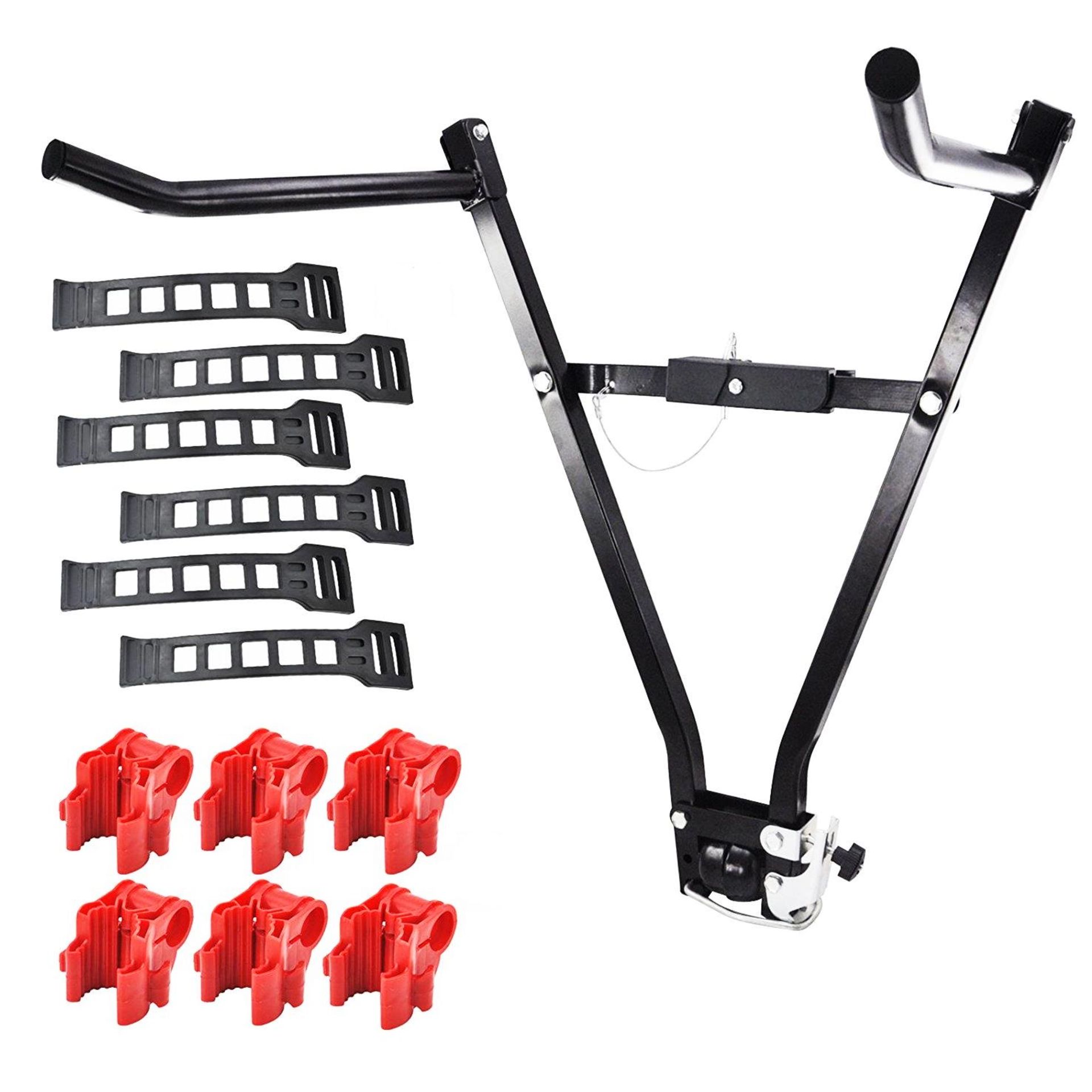 (D5) Universal 3 Bike Bicycle Tow Bar Car Mount Rack Stand CarrierUniversal 3 Bike Bicycle To... - Image 2 of 2