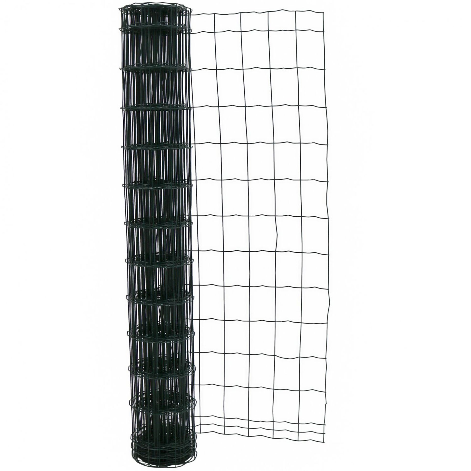 (D41) 1.2m x 10m Green PVC Coated Galvanised Steel Wire Mesh Fencing Galvanised Steel with Hot... - Image 2 of 2