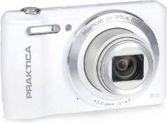 (46) 1 x Grade B - Praktica Luxmedia Z212 Digital Compact Camera - White.Effortlessly detailed ...