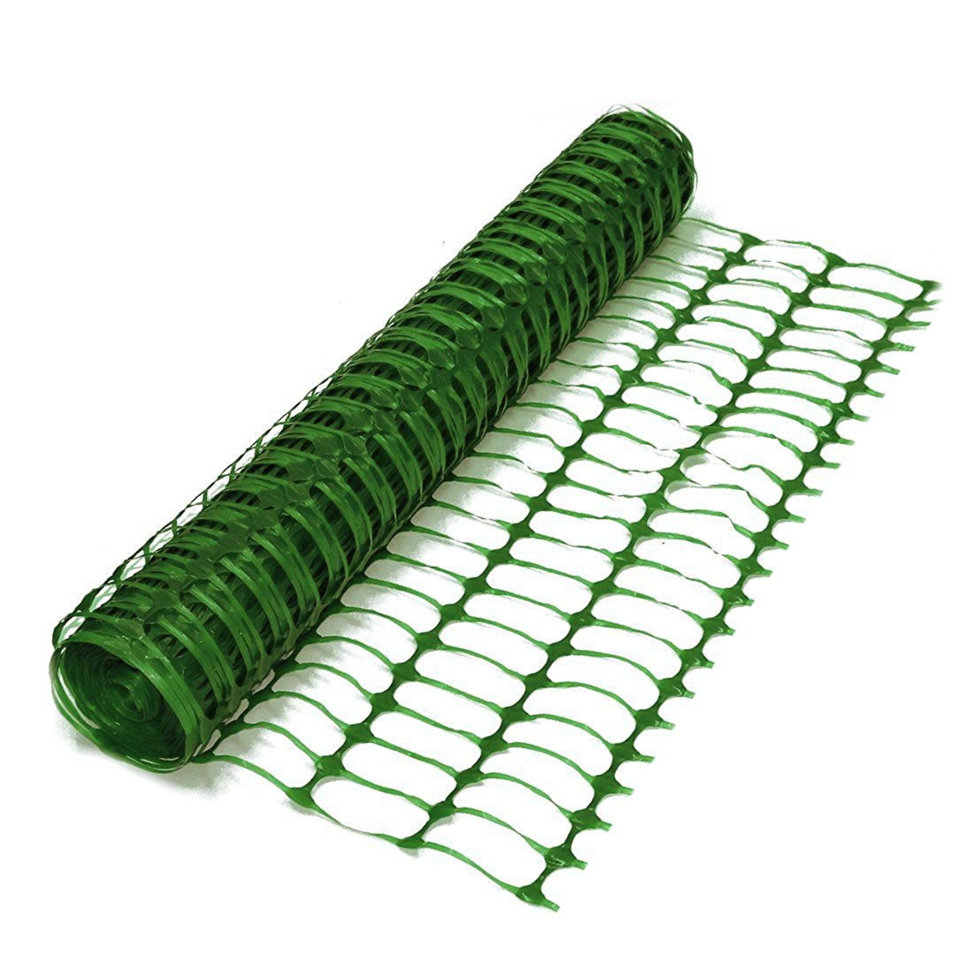 (LF149) Heavy Duty Green Safety Barrier Mesh Fencing 1mtr x 25mtr Roll Dimensions 1m x 25m Du...
