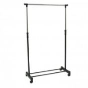 (LF249) Single Clothes Rail Our flat packed adjustable heavy duty clothing rail is the ...