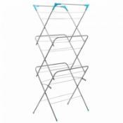 (LF66) 3 Tier Indoor Folding Clothes Airer Laundry Hanger Dryer Rack The clothes airer unf...
