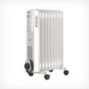 (S45) 9 Fin 2000W Oil Filled Radiator - White Powerful 2000W radiator with 9 oil-filled fins ?...