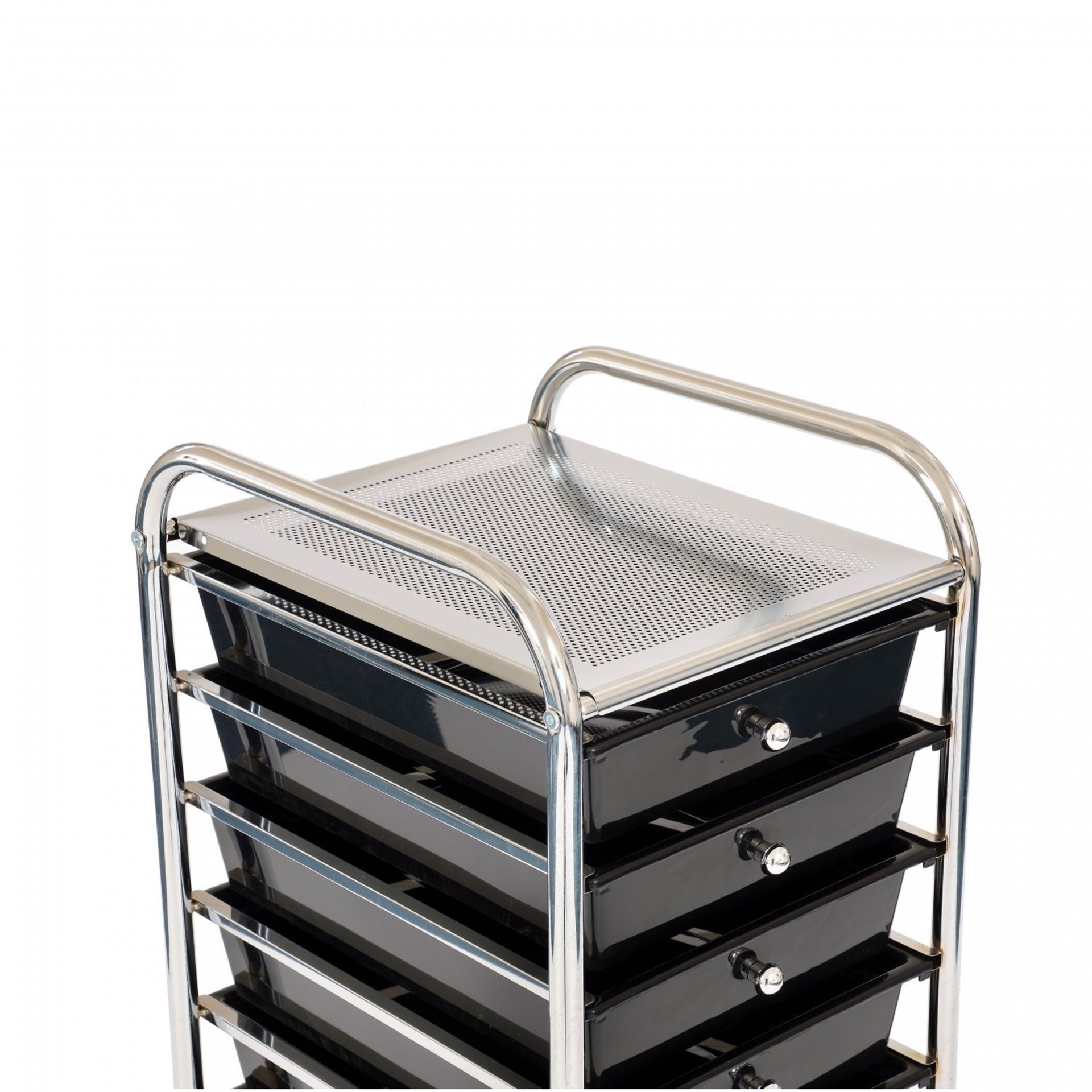 (D47) 10 Drawer Storage Mobile Makeup Salon Trolley Portable Organiser Dimensions: 33 x 39 x 9... - Image 4 of 4