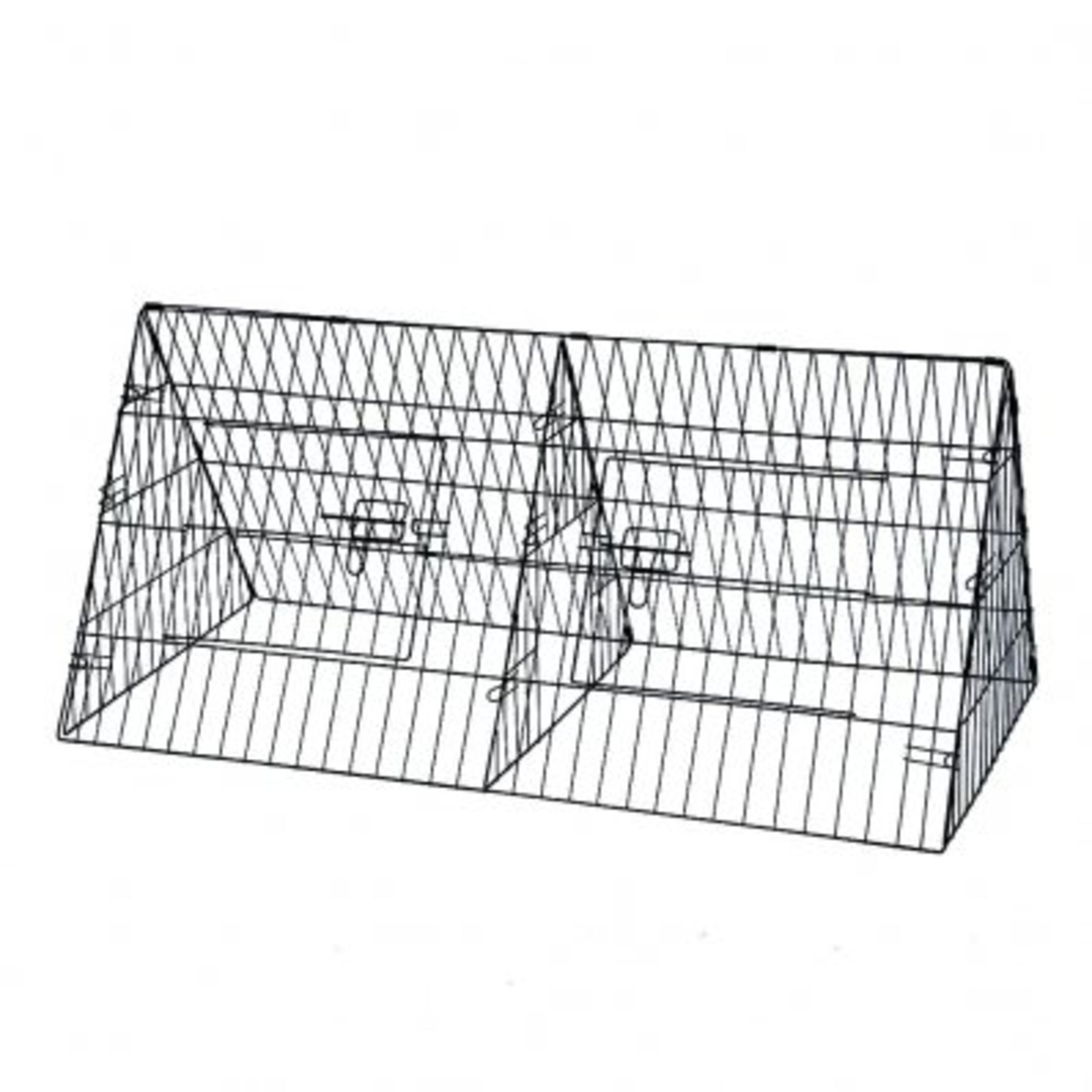 (LF220) 48" Metal Triangle Rabbit Guinea Pig Pet Hutch Run Cage Playpen The triangle hutch...