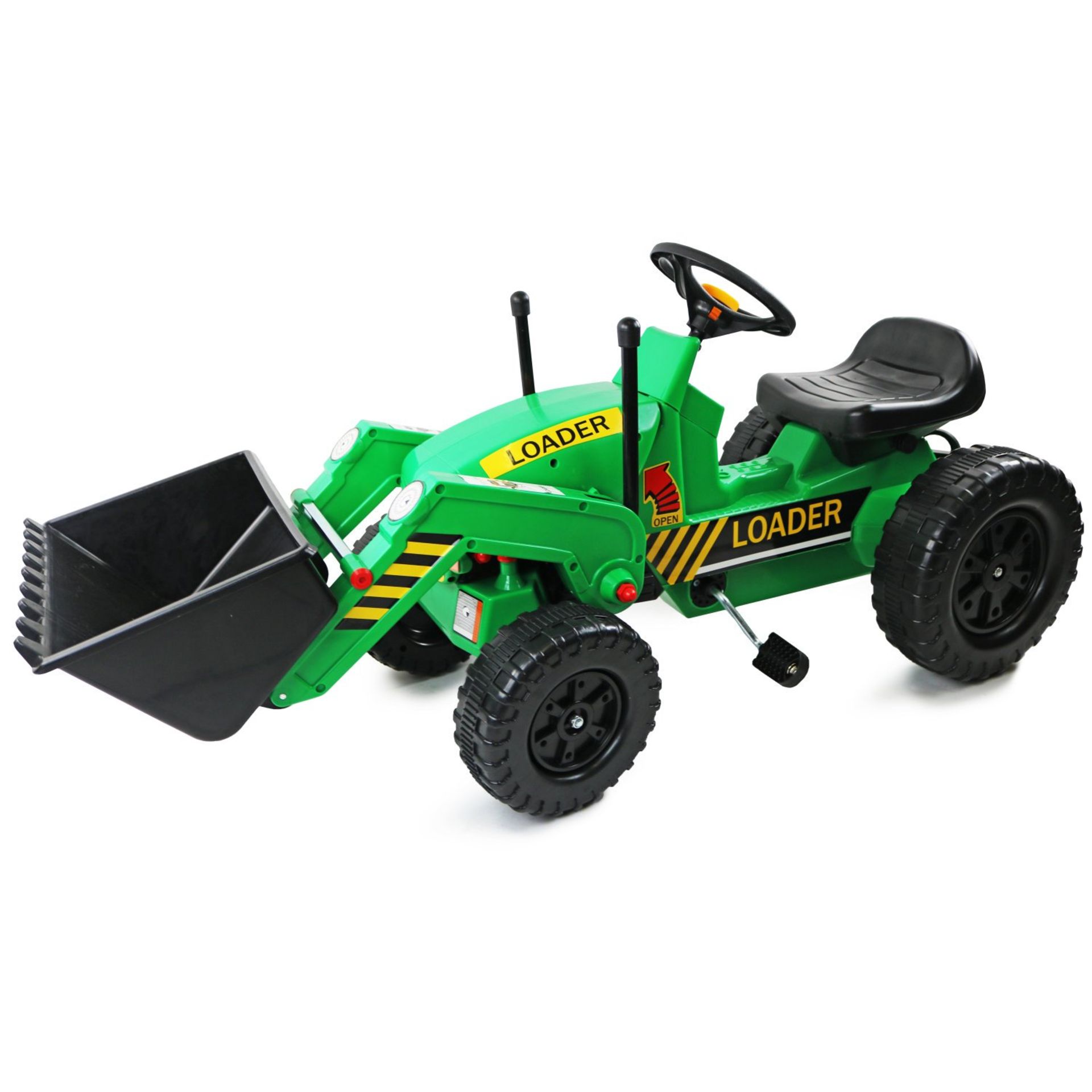 (D14) Childrens Pedal Ride on Green Super Kids Bucket Loader Tractor CE & EN71 Certified - Age...