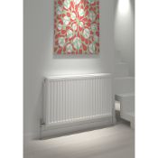 (CR3) PREMIUM TYPE 21 DOUBLE-PANEL PLUS SINGLE CONVECTOR RADIATOR 600 X 400MM WHITE. Horizontal...