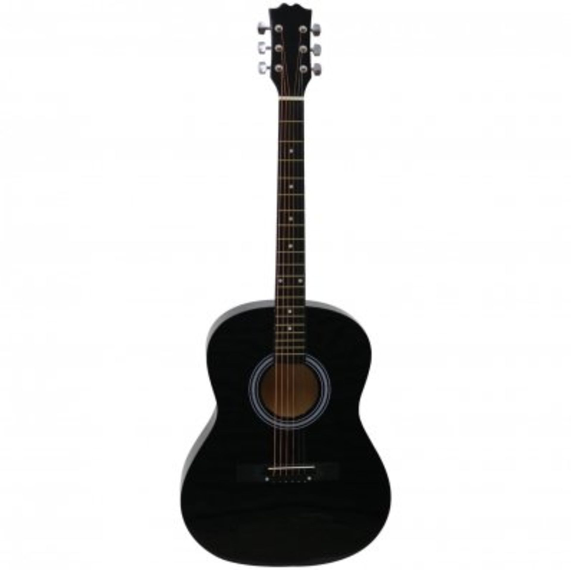 (RL119) Black 39" Full Size 4/4 6 String Steel Strung Acoustic Guitar Perfect for beginners ...