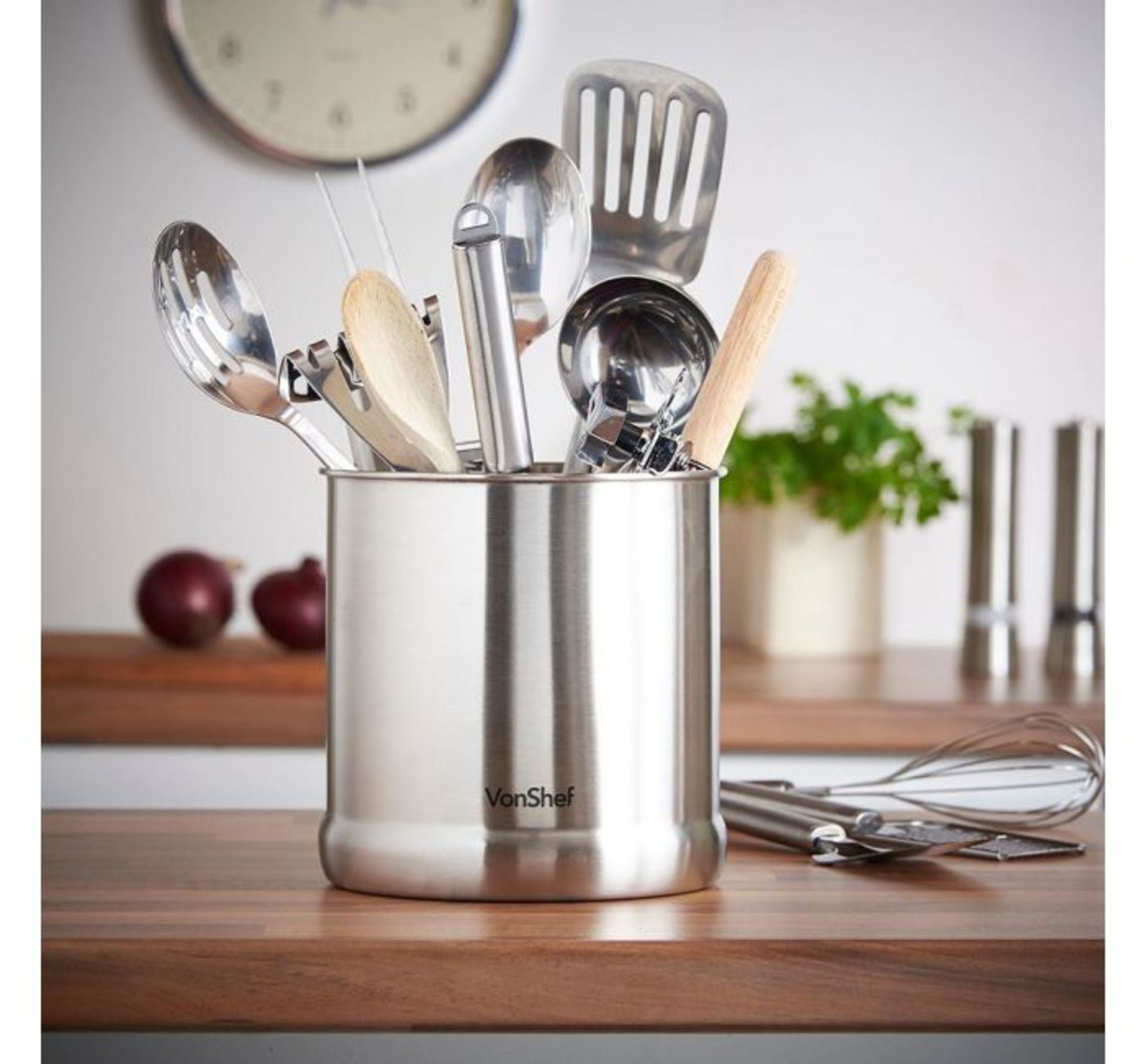 (AP271) Utensil Holder Holds up to 20 kitchen essentials such as spatulas, knives, whisks and l...